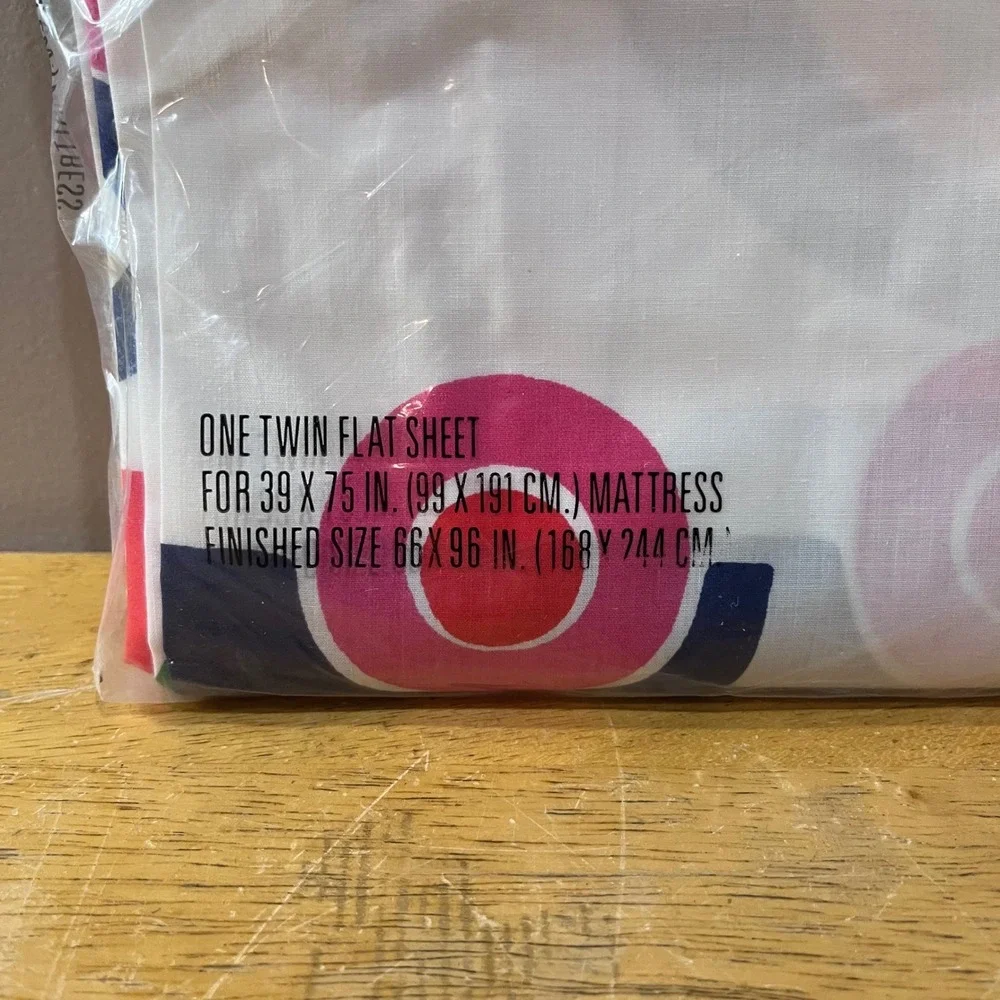 Vtg Marimekko Bo-Boo Twin Flat Sheet Dan River MCM Cars Trucks NIP Made in USA